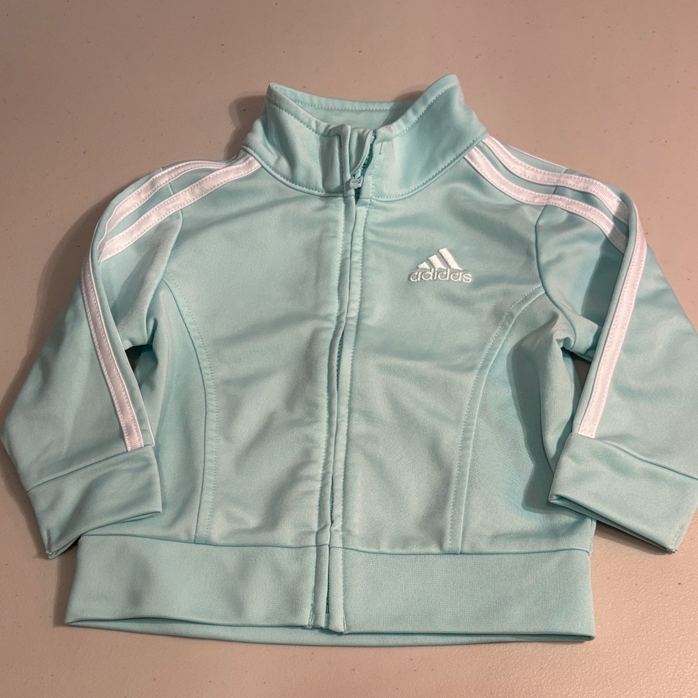 Adidas baby track suit jacket  - Aqua and White